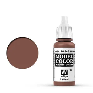 Vallejo 139:MODELCOLOR 846-17ML. MAHOGANY BROWN