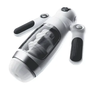 White Bella Bot Robot Telescopic Vibration Male Penis Auto Stroker