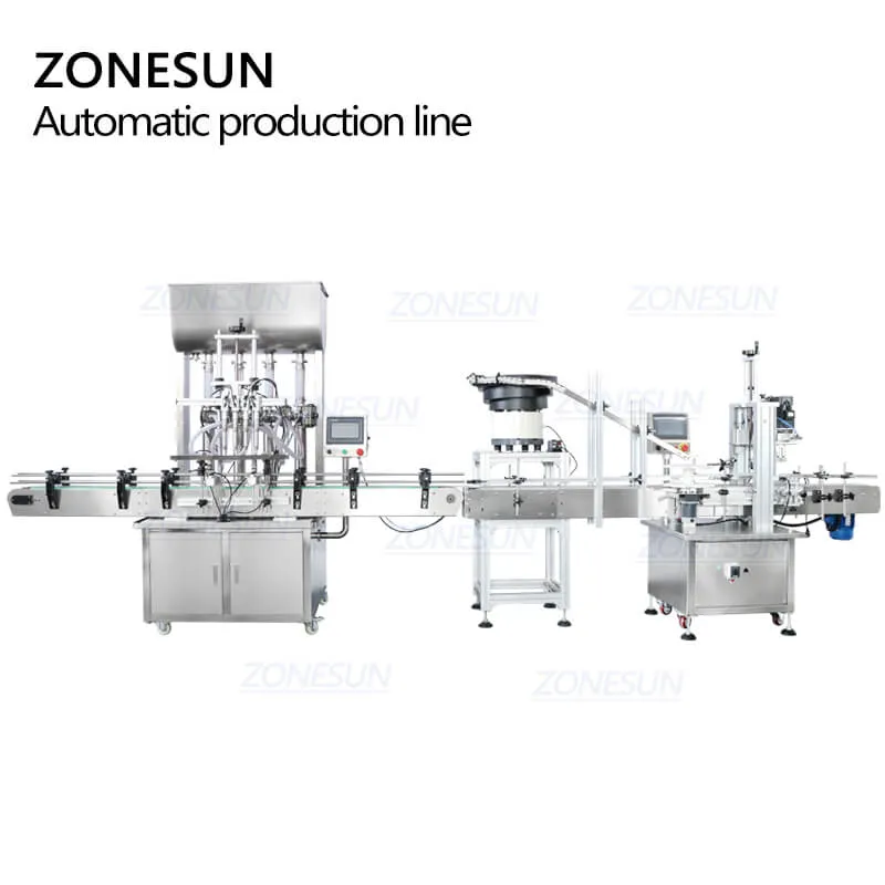 ZS-FAL180A7 Automatic Honey Jam Chili Sauce Tomato Paste Bottle Filling Capping Machines Line With Cap Feeder Vibratory Bowl Sorter