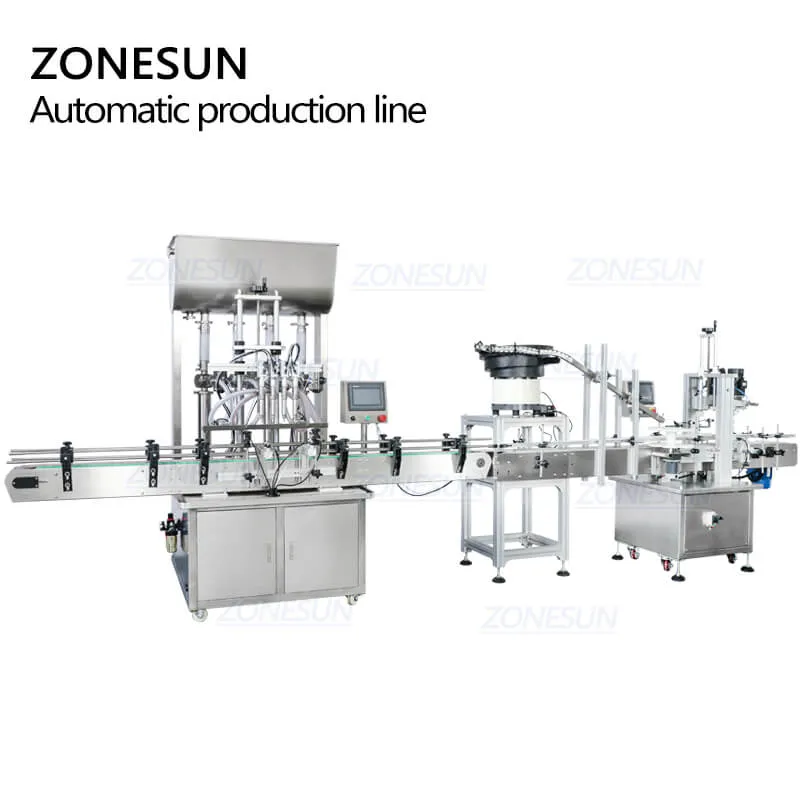 ZS-FAL180A7 Automatic Honey Jam Chili Sauce Tomato Paste Bottle Filling Capping Machines Line With Cap Feeder Vibratory Bowl Sorter