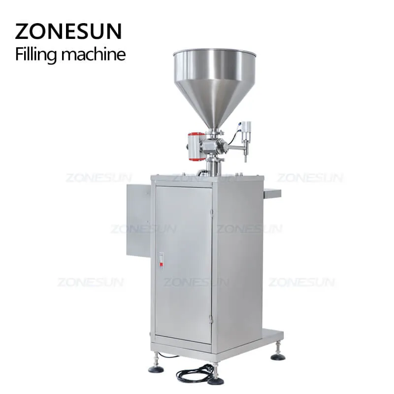 ZS-GTSM1 Servo Motor Piston Pump Liquid Jam Honey Cream Hot Sauce Paste Bottle Filling Machine