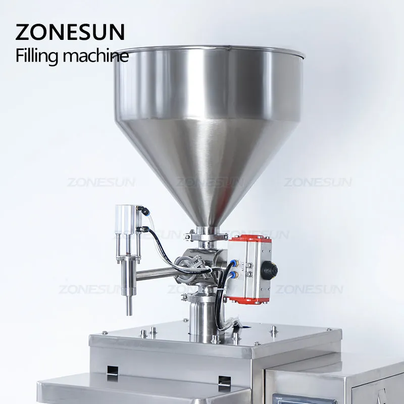 ZS-GTSM1 Servo Motor Piston Pump Liquid Jam Honey Cream Hot Sauce Paste Bottle Filling Machine