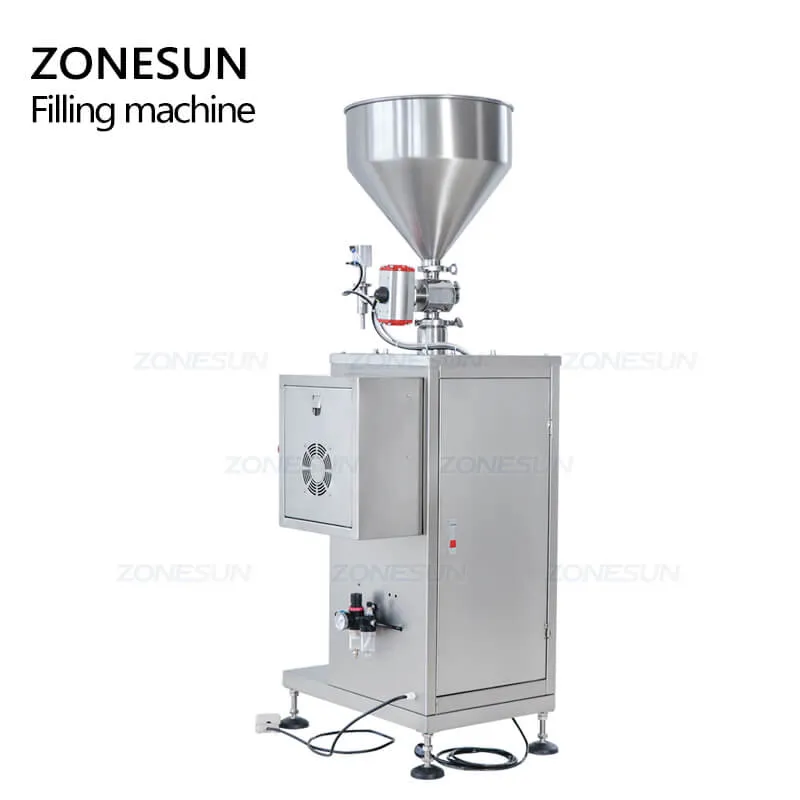 ZS-GTSM1 Servo Motor Piston Pump Liquid Jam Honey Cream Hot Sauce Paste Bottle Filling Machine