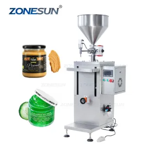 ZS-GTSM1 Servo Motor Piston Pump Liquid Jam Honey Cream Hot Sauce Paste Bottle Filling Machine