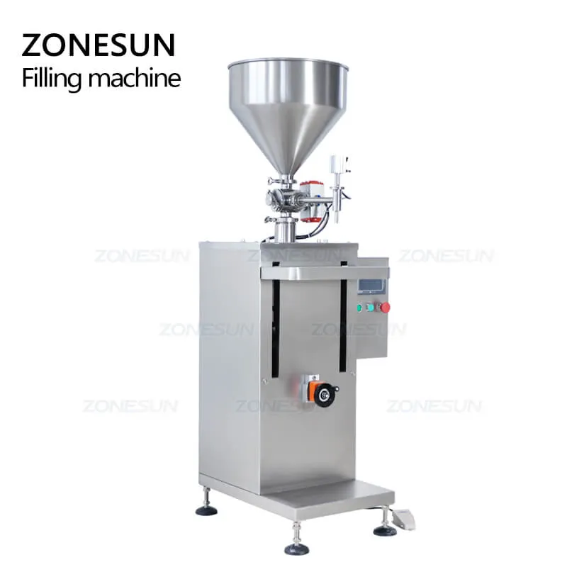 ZS-GTSM1 Servo Motor Piston Pump Liquid Jam Honey Cream Hot Sauce Paste Bottle Filling Machine